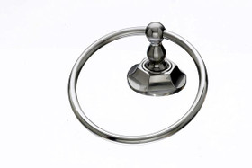 Top Knobs - Bath Ring - Bushed Satin Nickel - Hex Back Plate (TKED5BSNB)