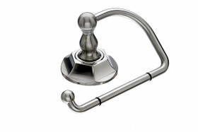 Top Knobs - Bath Tissue Hook - Brushed Satin Nickel - Hex Back Plate (TKED4BSNB)
