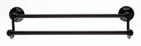 Top Knobs - Bath Double Towel Rod - Oil Rubbed Bronze - Hex Back Plate (TKED11ORBB)