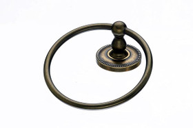 Top Knobs - Bath Ring - German Bronze - Beaded Back Plate (TKED5GBZA)