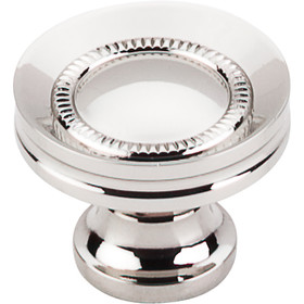 Top Knobs - Button Faced Knob  - Polished Nickel (TKM1325)