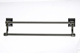 Top Knobs - Bath Double Towel Rod - Antique Pewter (TKSTK7AP)