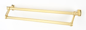Alno | Cube - 25" Double Towel Bar in Polished Brass (A6525-25-PB)