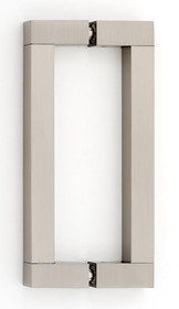 Alno | Block - 6" Back To Back Pulls in Satin Nickel (G420-6-SN)