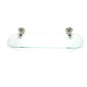 OVAL GLASS SHELF POLISHED NICKEL (BER-2125US14)