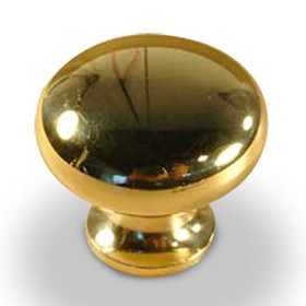 Saturn - Premium Hollow Brass, Mushroom Knob, 1-1/4" dia. Polished Brass (CENT12016-3)