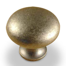 Saturn - Premium Hollow Brass, Mushroom Knob, 1-1/4" dia. Aged Pewter (CENT12016-AP)