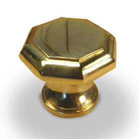 Classique - Premium Solid Brass, Knob, 1-1/4" dia. Polished Brass (CENT10205-3)