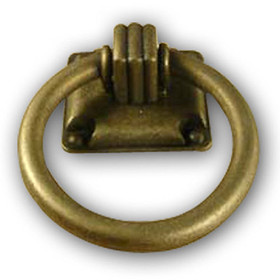 Zinc Die Cast, Ring Pull, Weathered Brass (CENT24619-WB)