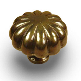 Plymouth - Premium Solid Brass, Knob, 1-1/4" dia. Polished Antique (CENT10335-PA)