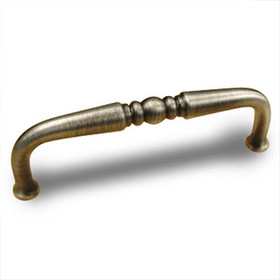 Plymouth - Premium Solid Brass, Pull, 3-1/2" cc Weathered Pewter (CENT12355-WP)