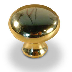 Maryland - Premium Solid Brass Knob, 1-3/16" dia. Polished Brass (CENT.01-12505-3)