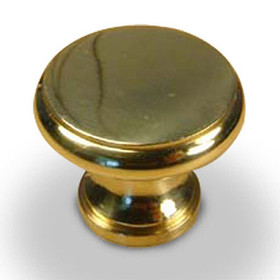 Classique - Premium Solid Brass, Knob, 1-1/4" dia. Polished Brass (CENT13305-3)