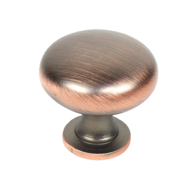 ZIinc Die Cast Knob, 1 3/16 DIA Antique Bronze, Lisbon (CENT20304-AZC)