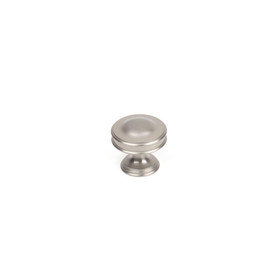 Belvedere 1-3/8" diameter zinc die cast knob in Matte Satin Nickel (CENT29407-MSN)