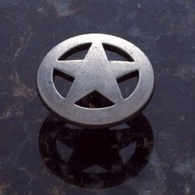 Antique Antique Nickel Finish 1 1/2" Medium Star Knob(JVJ06718)