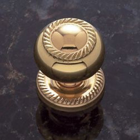 Solid Brass Finish 1 1/4" Rope Knob with/Back Plate(JVJ34501)