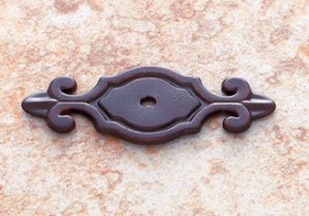 Old World Bronze Finish 3" Deco Back Plate for Knobs(JVJ46712)