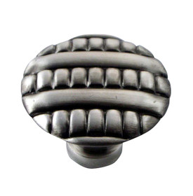 Satin Silver Antique Ribbed Knob (MNG14711)