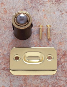 Polished Brass Finish 7/8" Drive In Ball Catch - Bulk(JVJ90137)