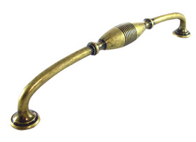Brass Antique Striped Mount Pull (MNG16010)