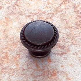 Rust Finish 1 1/4" Roped Edged Knob(JVJ69449)