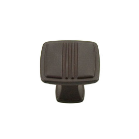 1 1/4" x 1 1/4" Square Knob w/ Middle Lines (RKICK161RB)