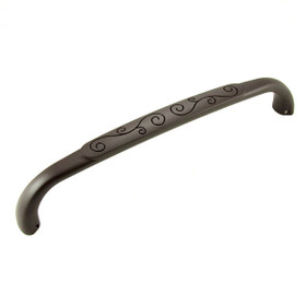 12 inch C/C Ornate Middle Door Pull (RKIPH6615RB)