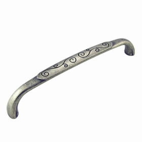 12 inch C/C Ornate Middle Door Pull (RKIPH6615WN)