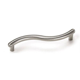 96mm CTC Modern Rounded Bench Pull - Chrome with Brushed Nickel (252096140195)
