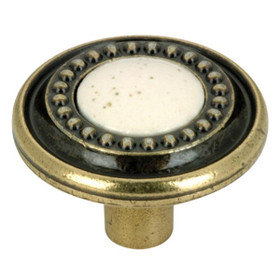 KNOB 1 1/4"(8/32)BURN. BRASS (RLU-862BB)