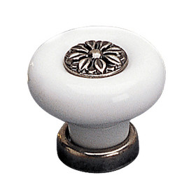 KNOB MET.30MM(M4)PEWTER/WHITE (RLU-957214230)