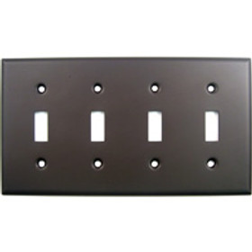 Oil Rubbed Bronze Quad Switch Switchplate (RWR-790ORB)