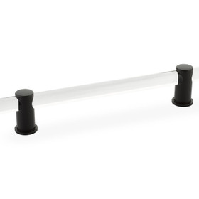Pull, Adjustable clear Acrylic, Matte Black, 6" cc (SCH406-MB)