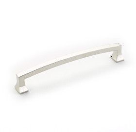 Pull, Arched, Polished Nickel, 6in cc (SCH-541-PN)
