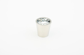 Clear Cylinder Knob Polished Nickel 1-1/16"(SCH72-C-PN)