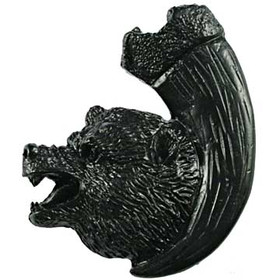 Bear with Claw Knob - Left Facing - Black (SIE-681264)