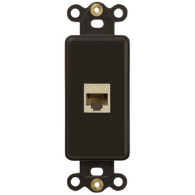 ROCKER INSERT BROWN 1 DATA JACK (TAC-DTB)