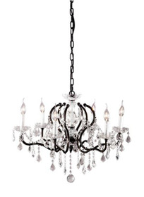 Ceiling Lamps - Windham Ceiling Lamp in Rust Black & Crystal (98265)