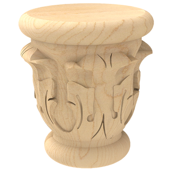 Carved Acanthus Bun Foot