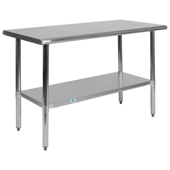 Stainless Steel 18 Gauge Work Table with Undershelf - NSF Certified