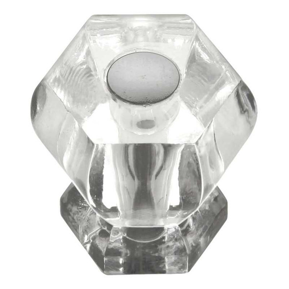 1-3/16" Dia.Midway Cabinet Knob - Crysacrylic Bright Nickel
