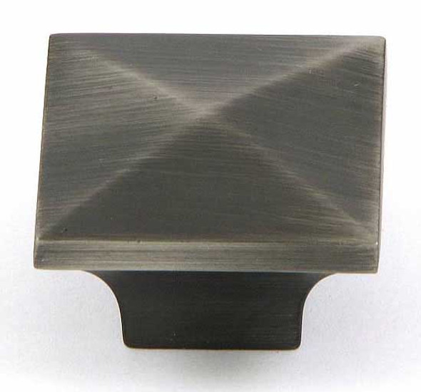 1-1/4" Square Cairo Knob - Weathered Nickel