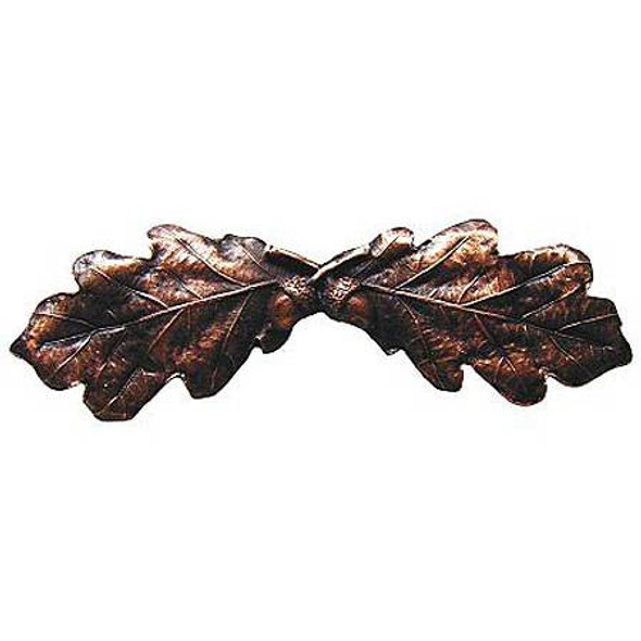 3" CTC Oak Leaf Pull - Antique Copper