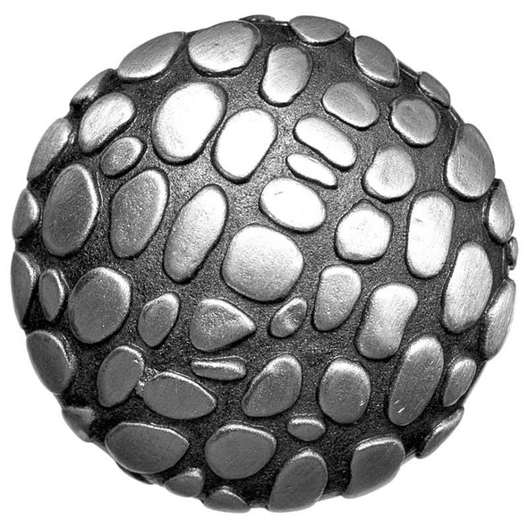 1-1/4" Dia. Textured Crocodile Knob - Pewter