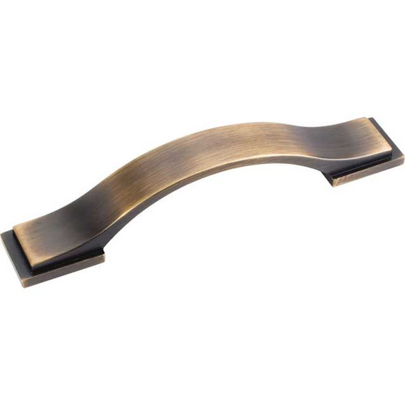 96mm CTC Mirada Bow Pull - Antique Brushed Satin Brass