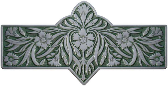 3" CTC Dianthus / Sage Pull - Antique Pewter (Enameled)