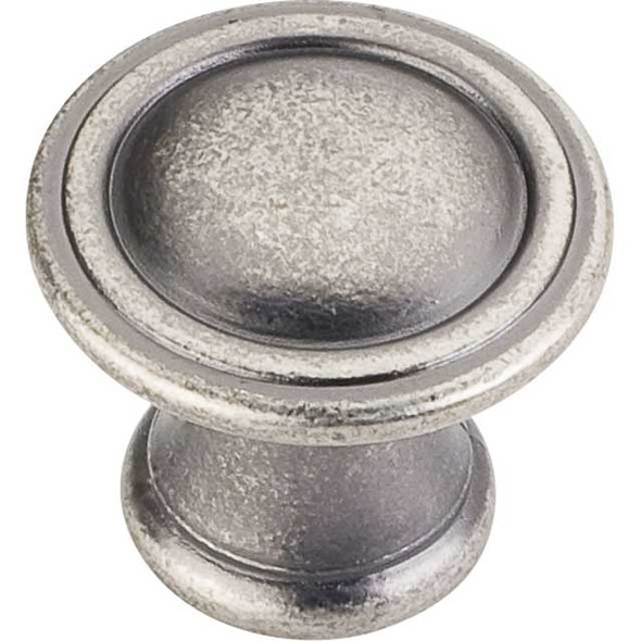 1-3/16" Dia. Cordova Round Knob - Distressed Pewter