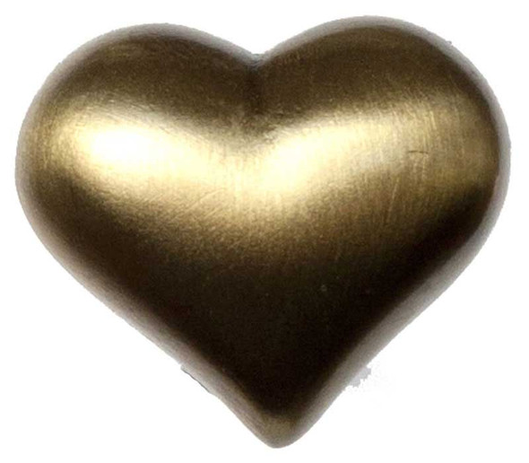1" Kids Heart Knob - Antique Brass