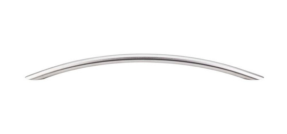8-13/16" CTC Solid Bowed Bar Pull - Brushed Stainless Steel